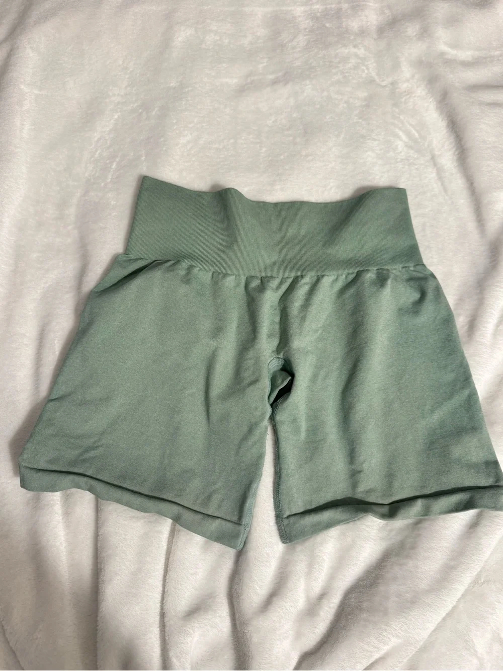 High-Waist Sage Green Women’s NVGTN Shorts